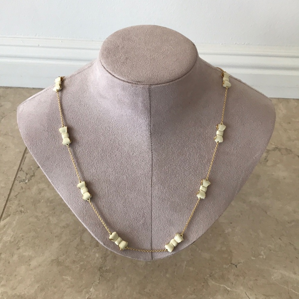 Kate Spade gold ribbon necklace